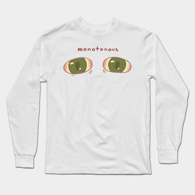 monotonous vent edgy design crazy eyes art Long Sleeve T-Shirt by karmadogg